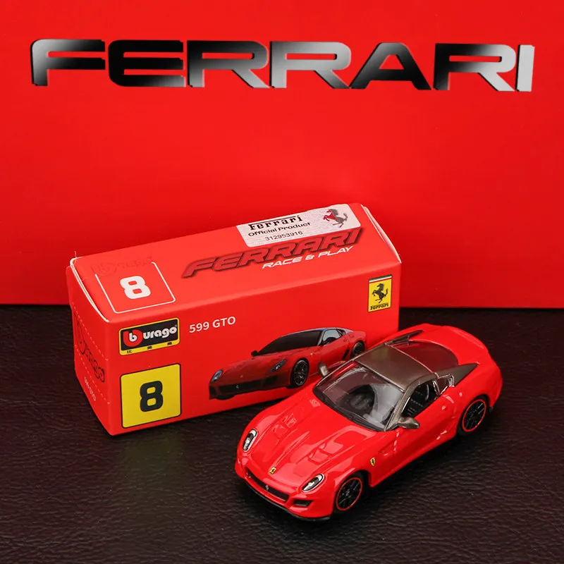 Bburago 1:64 Ferrari series Multiple models LAFerrari 488 458 ENZO F40 599 F12 car die-casting model small-scale toy collection 4