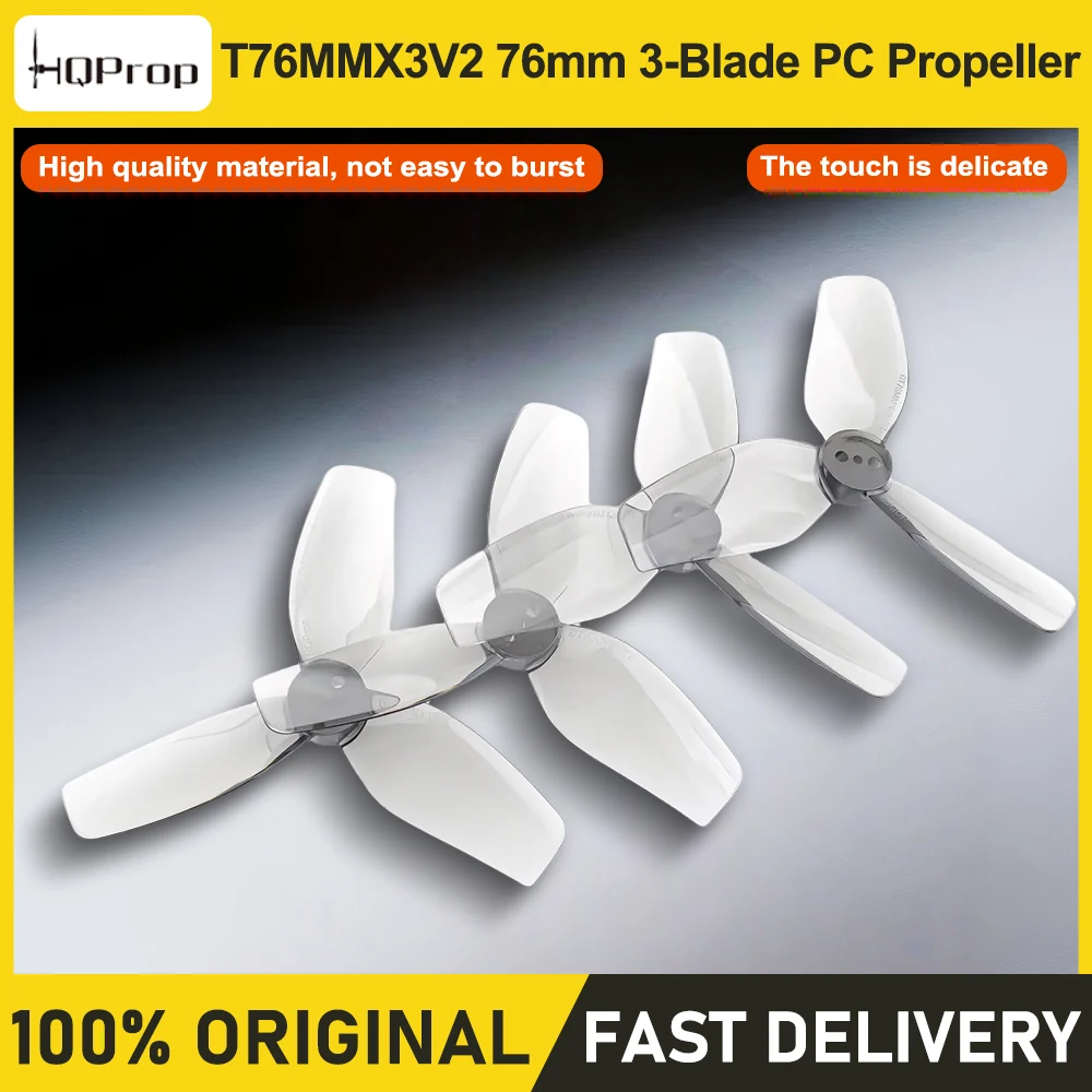 Hélices 76mm 3 pouces PC pour drone FPV micro - Lot de 2 ou 4 paires