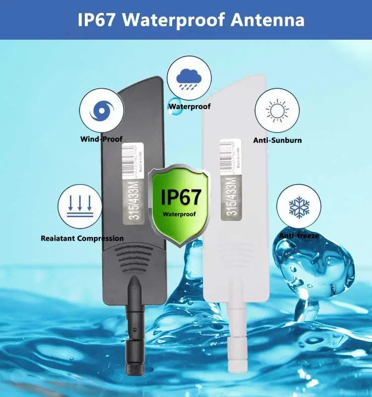 433Mhz 315Mhz Dual-frequency Omni WiFi Lora Router Antenna 20dbi SMA TS9 Indoor outdoor