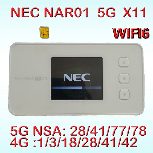 unlocked NEC NAR01 Speed WiFi 5G X11 Portable WiFi6 5G Router mifi