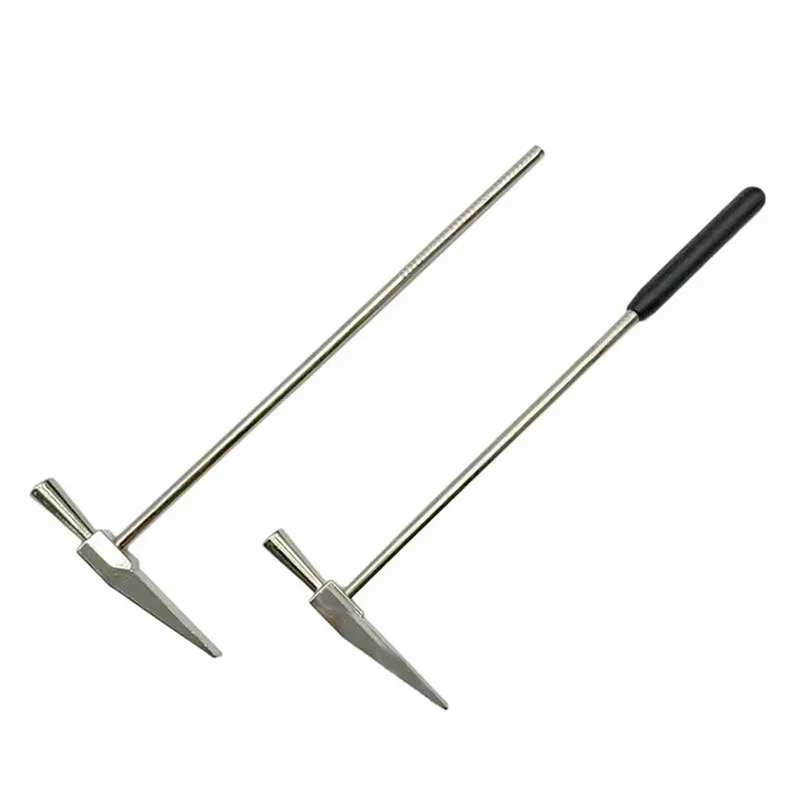Geological Hammer with Pointed Tip & Rubber Grip, 16.3cm/ 15.8cm Alloy Geologist Hammer Masonry