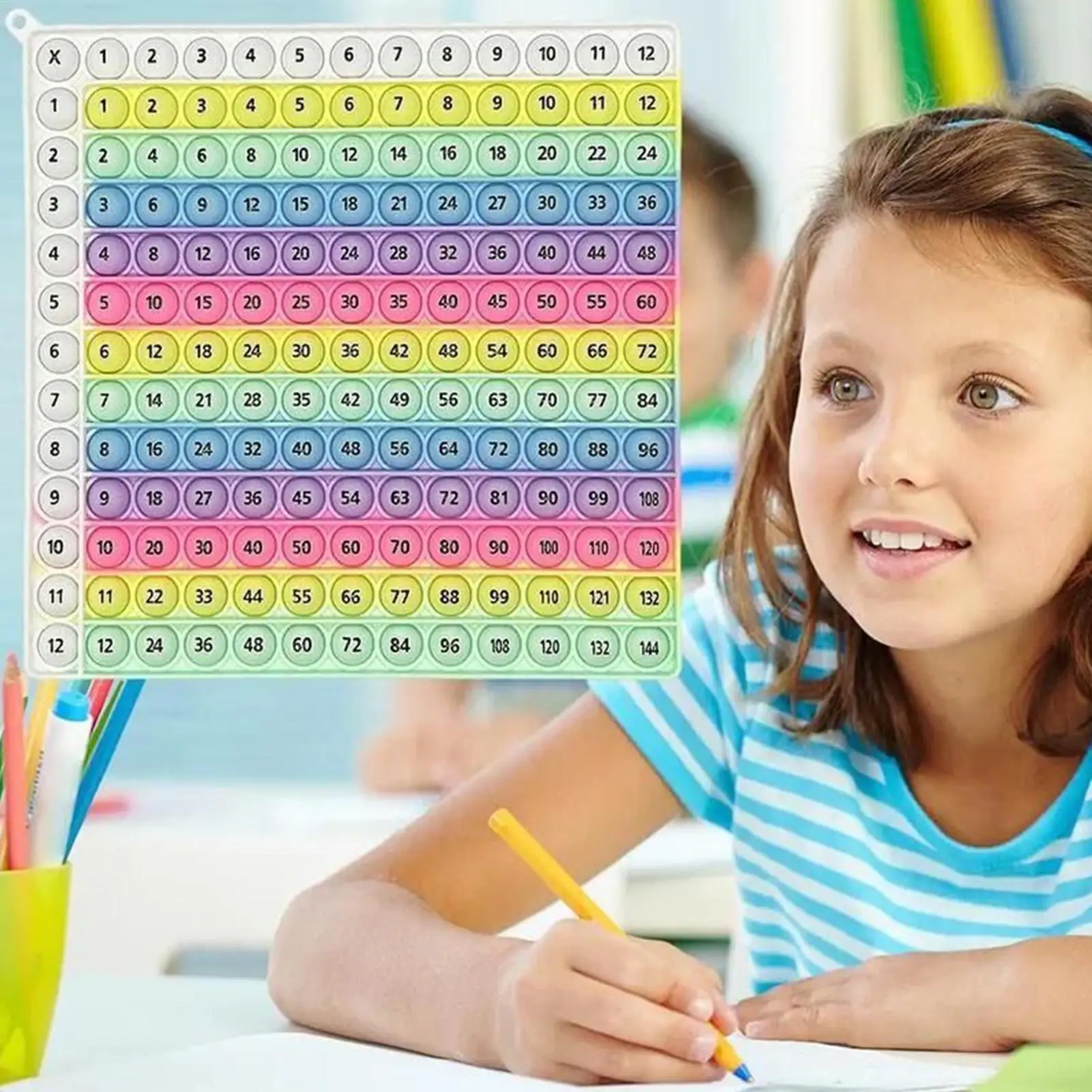 hot sale Multiplication Games Practice Fidget Toys, Quick Push Bubble Math Learning Times Table Chart Practice Bubble Board