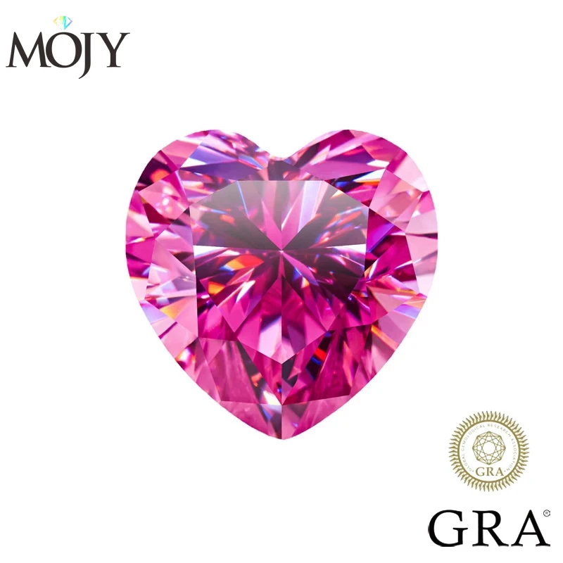 

MOJY Pink Color VVS Moissanite Loose Stones 0.5ct~6ct Gemstone Pass Diamond Tester with GRA Certificate for DIY Fine Jewelry