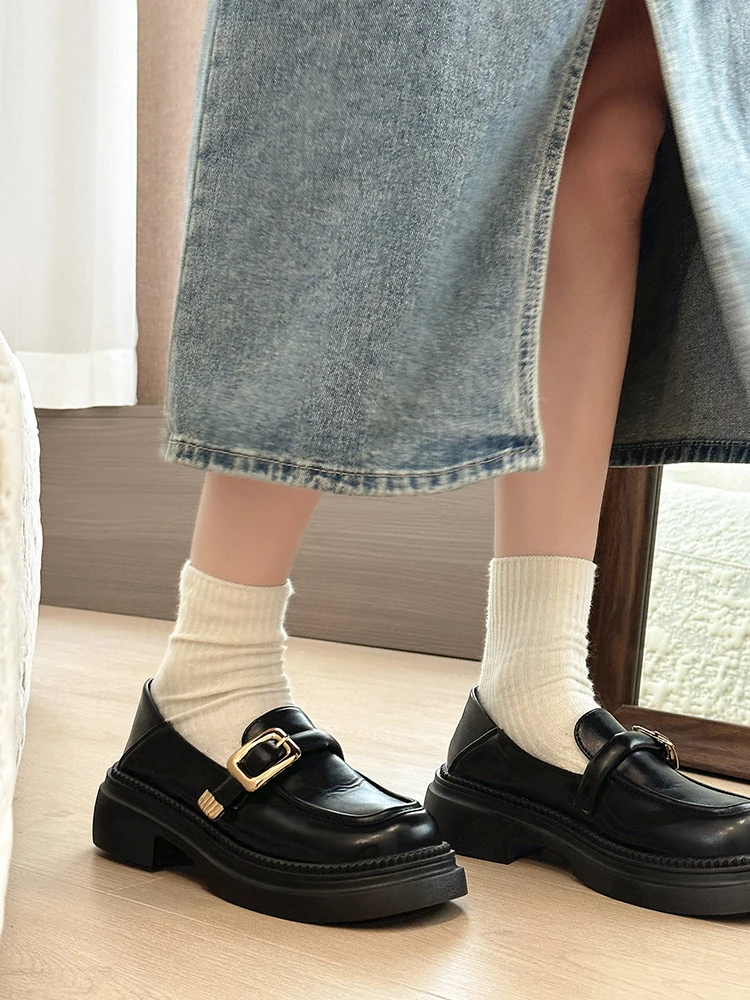 

Туфли дерби женские, повседневная обувь на плоской подошве, лоферы, без застежки, круглый носок, в британском стиле, разноцветные