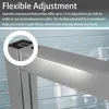 Shower Doors,44-48" W X 71" H, Piovt Swing Glass Shower Door with 1/4" (6mm) Clear SGCC Tempered Glass, Shower Door 5