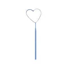 GlamLash Long Handle Magnifying Beauty Mirror for Eyelash Application and Makeup (Blue)