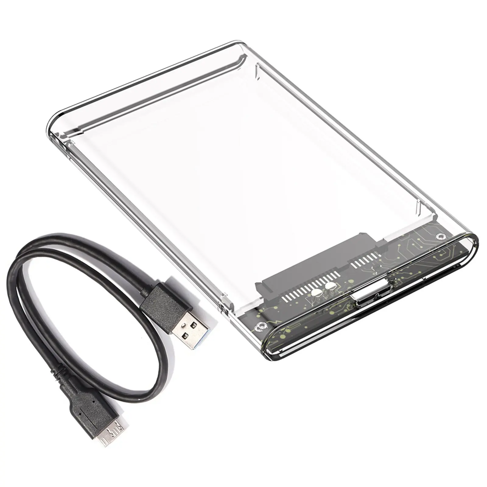 투명한 HDD 케이스 캐디 상자 HDD 인클로저 USB 3.0 USB 3.1 USB2.0 접합기 외부 하드 드라이브 상자에 2.5 SSD SATA