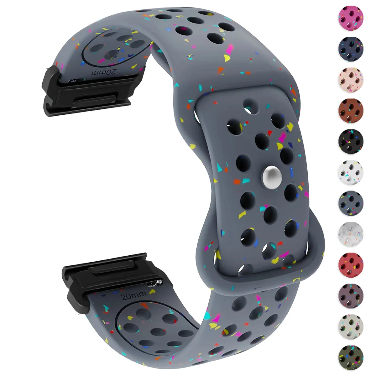 Quick Fit Silicone Sport Strap - Versatile Size Options