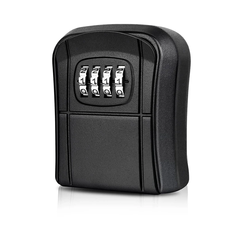 

Key Box Wall Mounted Mini Key Safe Outdoor Key Box With Resettable 4-Digit Numeric Code Waterproof Key Box