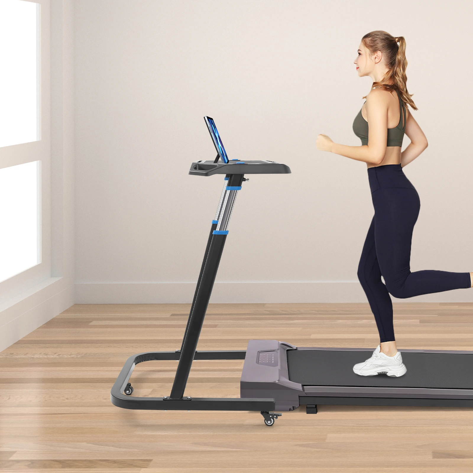 Verstellbarer Fahrradtrainer-Tisch 28x14 Zoll Laptopständer für Peloton & Indoor Cycling, 8-fach höhenverstellbar mit 110 lbs Tragkraft – Detail 2
