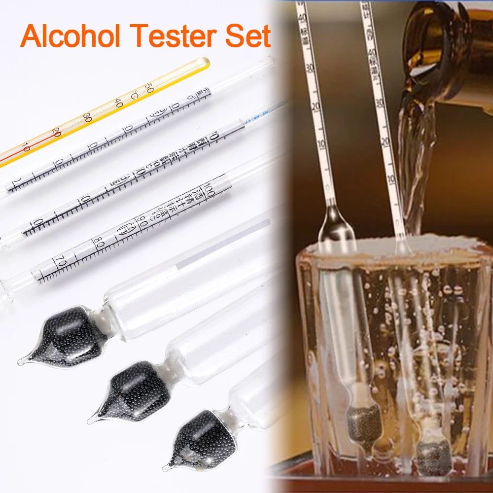4-Piece Alcohol Hydrometer Set 4