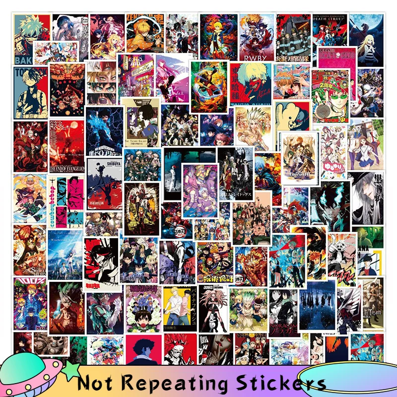 10/50Pcs/pack Cartoon Mix Anime Jujutsu Kaisen ONE PIECE Hero Attack On Titan Stickers For Diy Luggage Laptop Phone Case Kids