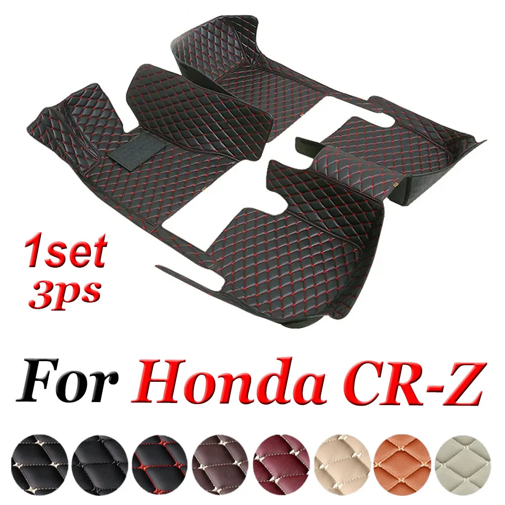 

Car Floor Mats For Honda CR-Z CRZ ZF1 ZF2 2010~2016 Mat Auto Foot Pads Luxury Leather Carpet Rug Interior Parts Car Accessories