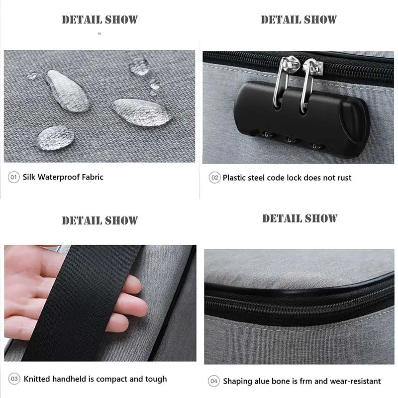Document Storage Bag Multi-layer Large Capacity File bag Password Briefcase Organize Pouch Accessories Supplies - 4