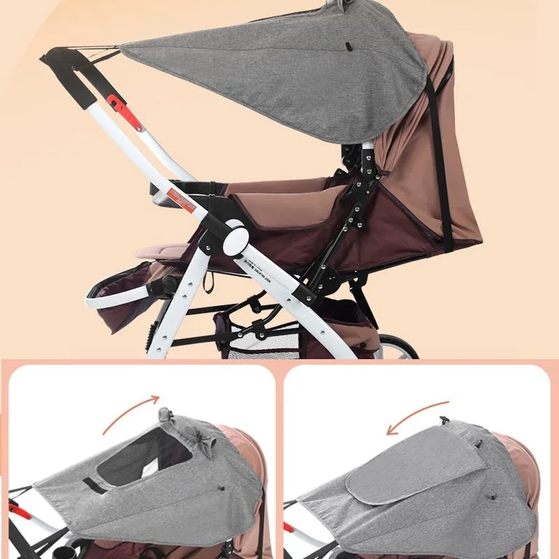 BabyStrollerRagShadeBlocksUVUVBSunRaysCoverCarAwning
