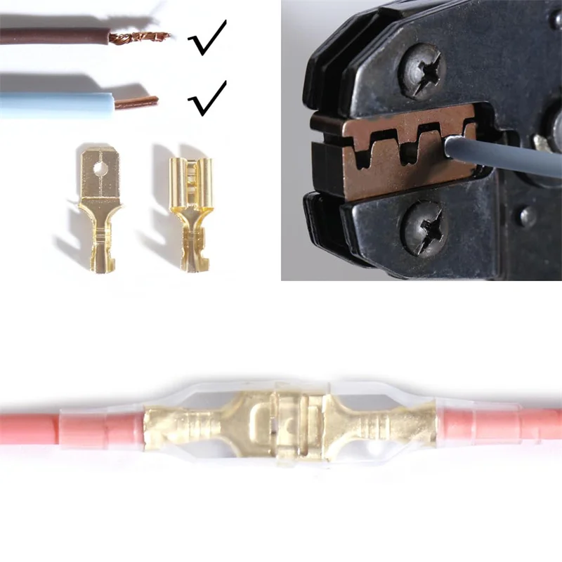Kit De 660 Connecteurs électriques à Sertir - Cuivre Non Isolé - Rouge, Bleu, Jaune - 22-10 AWG