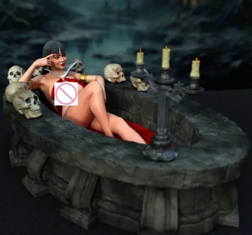 1/24 75Mm Scala Resina Figura Kit Modello Assemblato Fantasy Hobby Miniatura Vampire Diorama Non Assemblato E Non Verniciato Spedizione Gratuita