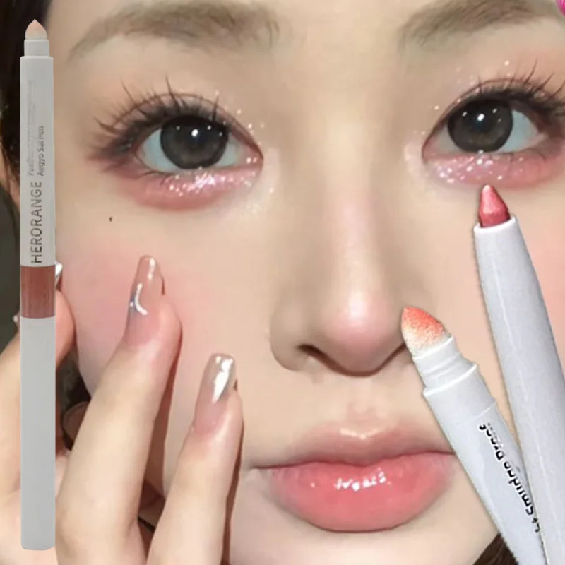 Glitter Diamond Lying Silkworm Pencil Peach Shimmer Highlighter Aegyo Sal Stick Brighten Eye Shadow Pen Makeup Korean Cosmetic