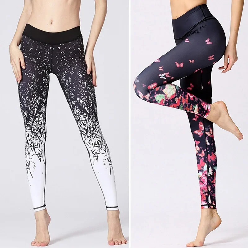 Sports Leggings Yoga Pants Women High Waist Plus Size XL