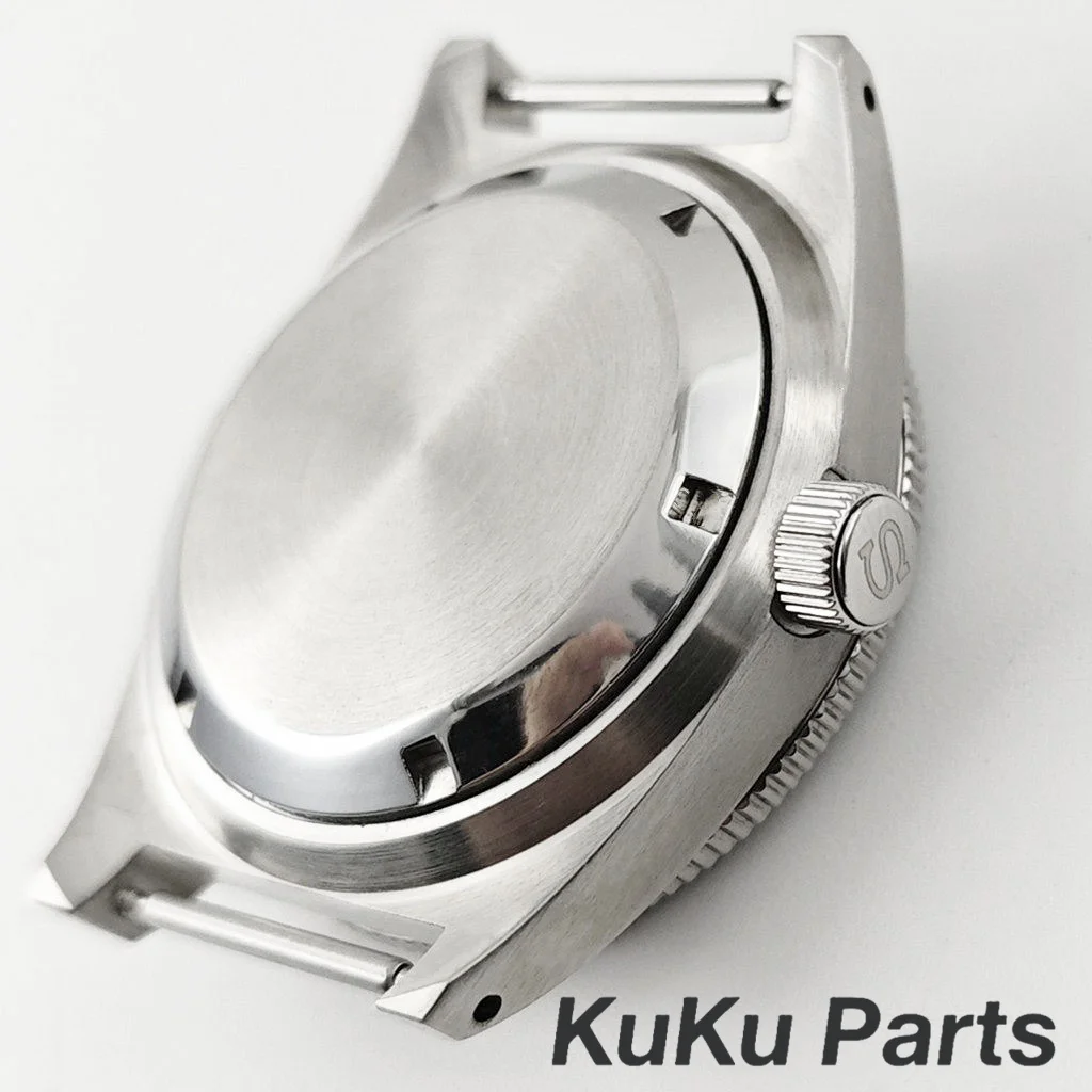 Green Ring GMT Ceramic Bezel Watch Case with 40mm Diameter and 28.5mm Dial Capability