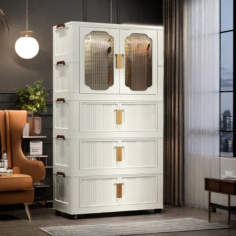 Baby Closet Children's Toy Wardrobes Kids Storage Organizer Cabinets Cabinet Child Wardrobe Dress Room Clothes Furniture