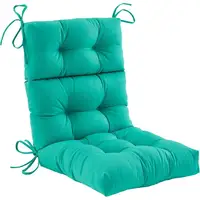 Water Resistant High Back Chair Cushion Plush Tufted Replacement Seat Cushion with Ties Outdoor Patio Adirondack and Rocking 2