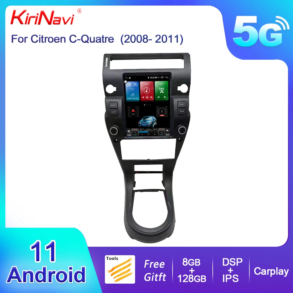 

KiriNavi Vertical Screen Android 13 Car Radio For Citroen C-Quatre C Quatre 2008-2016 Auto GPS Navigation DVD Multimedia Player