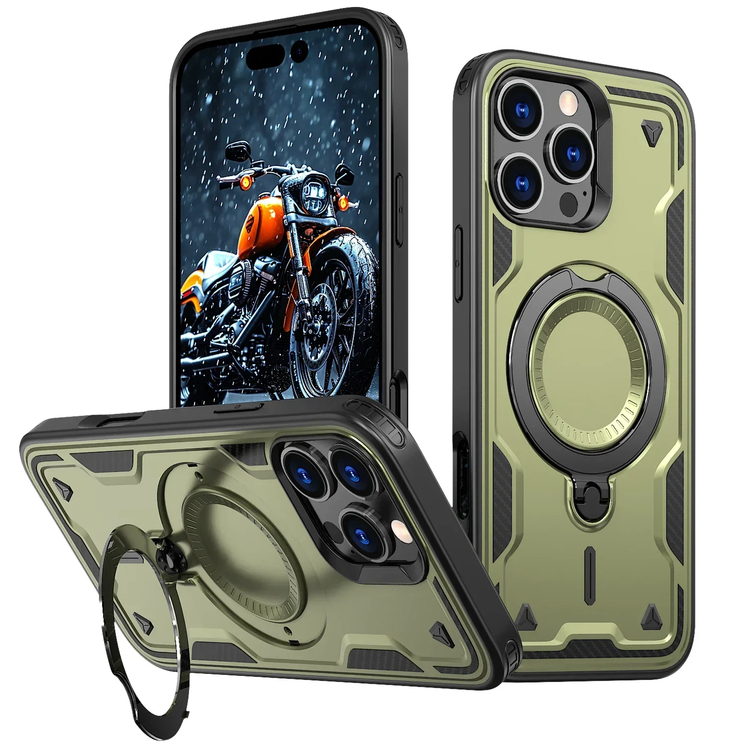 Magnetic Rotatable Stand Protection Case with Kickstand Cover and MagSafe Upgrade