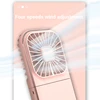 Mini Portable Outdoor Hand Fan Hanging Neck Fan USB Charging 3000mAh Battery Powered 180° Folding Wireless Table Air Cooling Fan 6