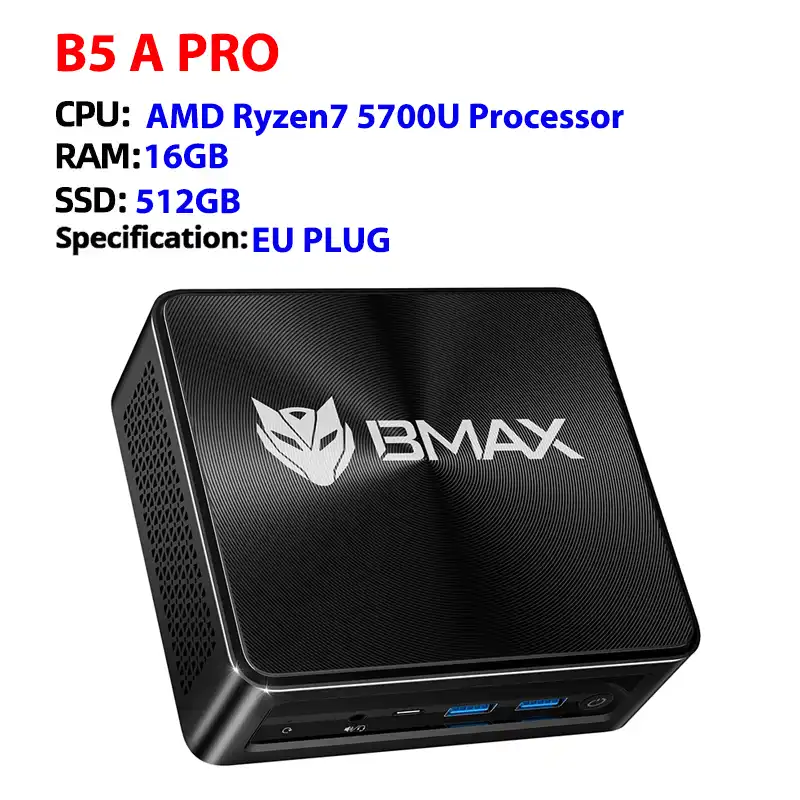 BMAX B5A Pro MINI PC AMD Ryzen7 5700U Processor AMD Radeon