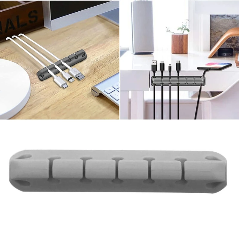 케이블 홀더 클립 케이블 관리 코드 주최자 클립 데스크탑 USB 충전 케이블 전원 Cor 용 실리콘 자체 접착