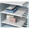 NEW Adjustable Closet Organizer Kitchen Storage Shelves Space Saving Wardrobe Wall Mounted Rack Home Appliance Cabinet Holder1pc 2