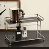Nordic Style Acrylic Vanity Organizer, Sleek Black Countertop Display Rack for Cosmetics, Perfumes, Cup Storage 2
