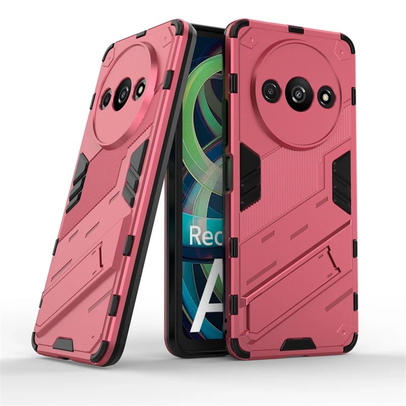 Xiaomi Redmi A3 Shockproof Armor Phone Case with Kickstand and Holder