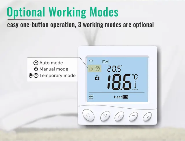 Floor Heating Thermostat Smart WiFi Controller 220V for Electric/Water/Gas  Boiler Temperature Remote Regulator Google Home Alexa - AliExpress