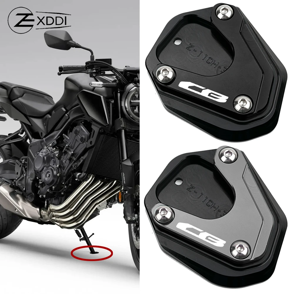 CNC AI Motorcycle Kickstand Side Stand Foot Extension Pad For Honda CB650R CB500F CB500X CB400X CB300R CB125R motorcycle kickstand pad