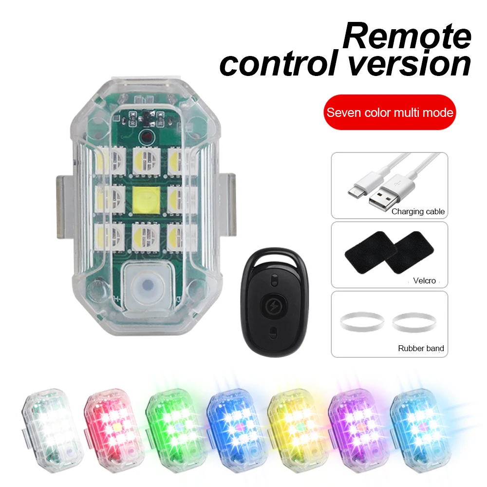 Wireless Remote Control LED Strobe Light for Car Auto Motorcycle Bike