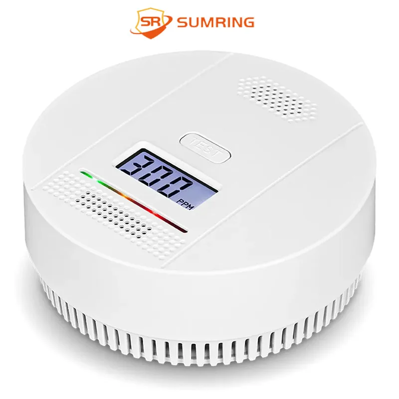 SUMRING A New design best selling Factory Home Security Carbon Monoxide Sensor CO Alarm Gas detector With Custom Wholesale