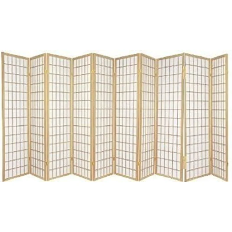 10 Panel Room Divider Square Design - Black 3