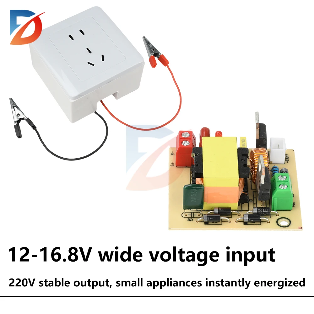 Modulo inverter boost DC 12-16,8 V a 220 V Modulo boost 100 W ad alta potenza Inverter pannello solare universale esterno - immagine 2