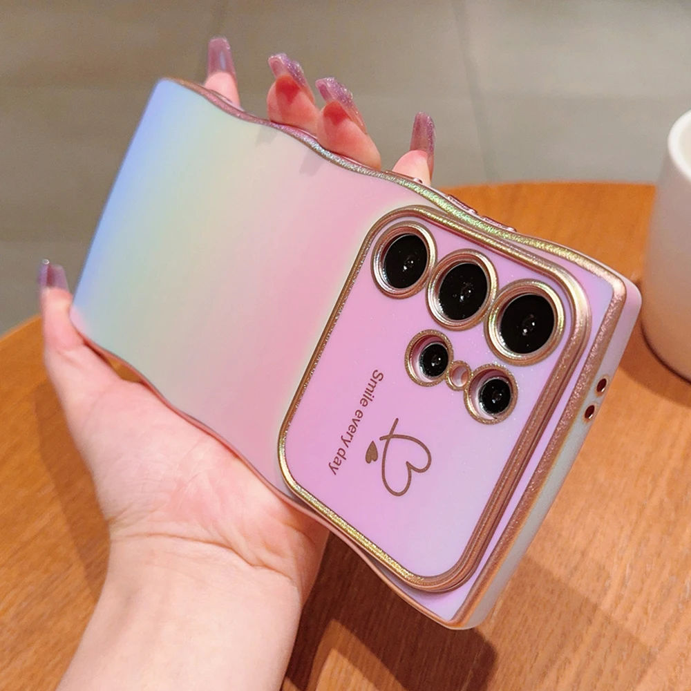 Shockproof Phone Case With Glitter Heart Design For Samsung_voghion.com