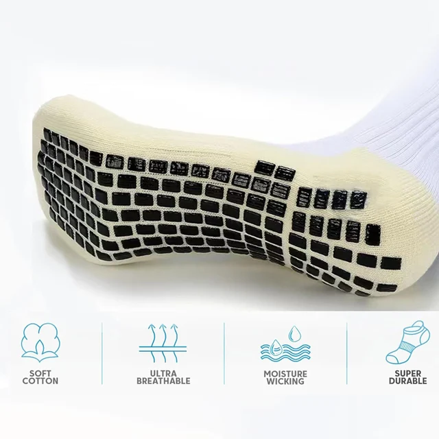 4 Pairs Anti-slip Football Socks Men Woman Non-slip Soccer Basketball Tennis Sport Socks Grip Cycling Riding Yoga Socks 3