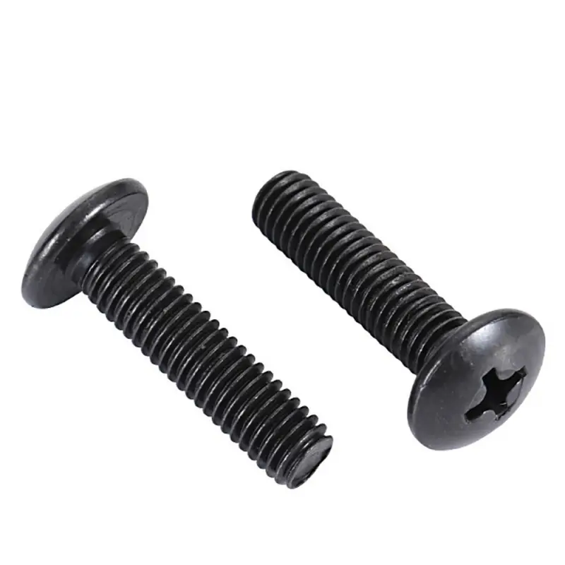 10Pcs/lot M2 M2.5 M3 M3.5 M4 M5 M6 TM Screws Phillips Truss Mushroom Head Screw Black Plated Electronic Carbon Steel Screws - Image 2