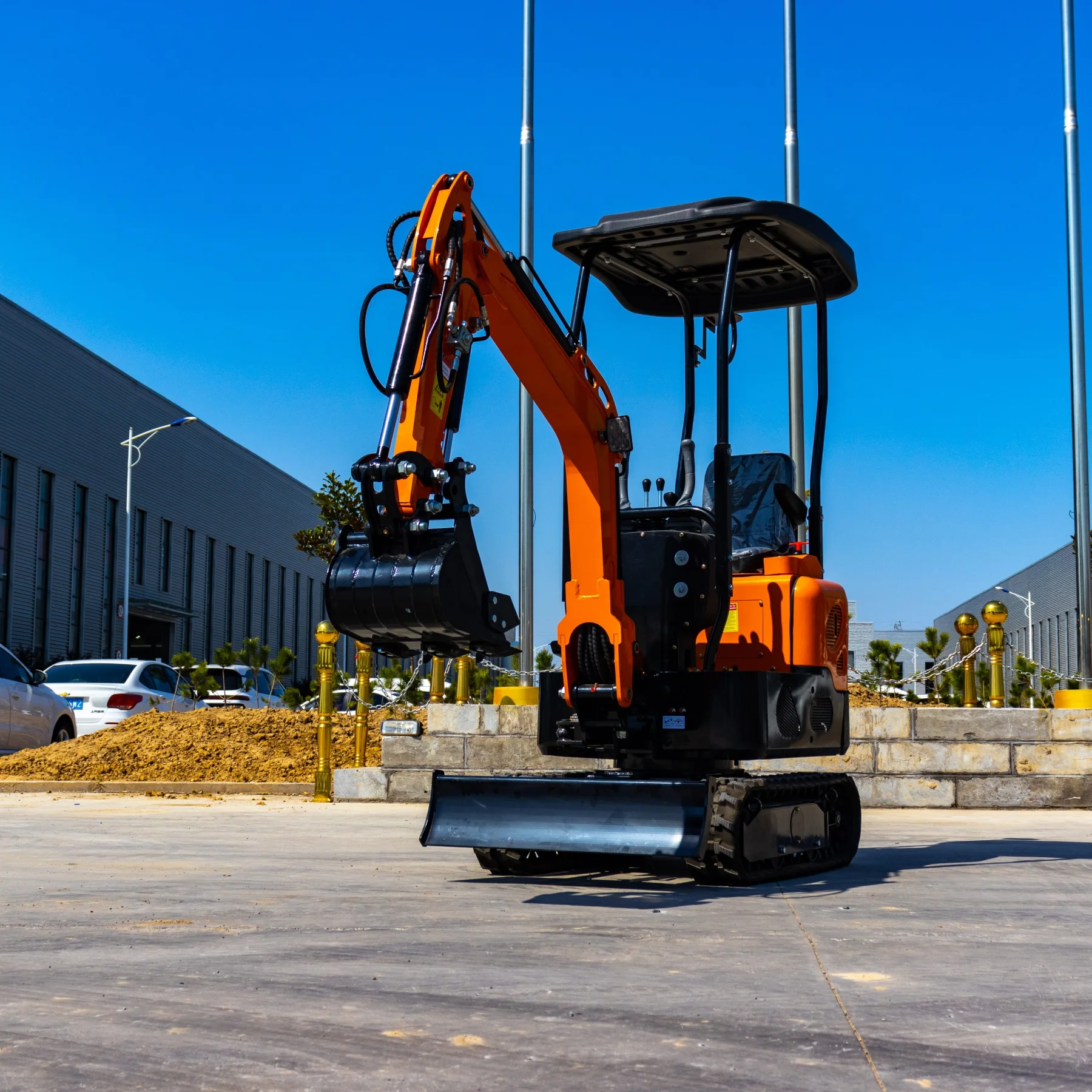 Machine de terrassement HT18, prix bon marché, petite pelle de sobator de 1 tonne, mini-sobators de cabine de 1600kg