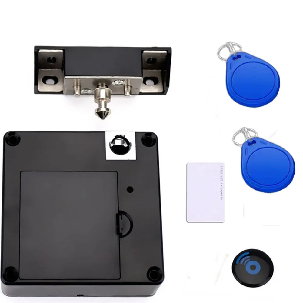 8/1Pcs Smart Drawer Electronic Door Lock Hidden DIY Wooden Cabinet Door Lock 13.56MHz RFID Tag IC Card Home smart door lock smart lock electronic lock