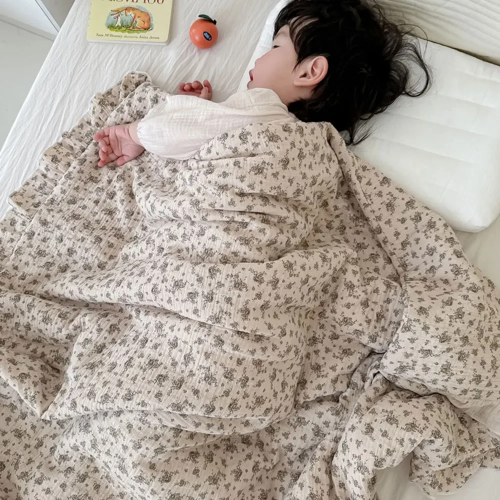 120X150cm Baby Blanket Swaddle Wrap Soft Comfortable Baby Quilt for Crib Cotton Children's Blanket Kids Bedding Accessories