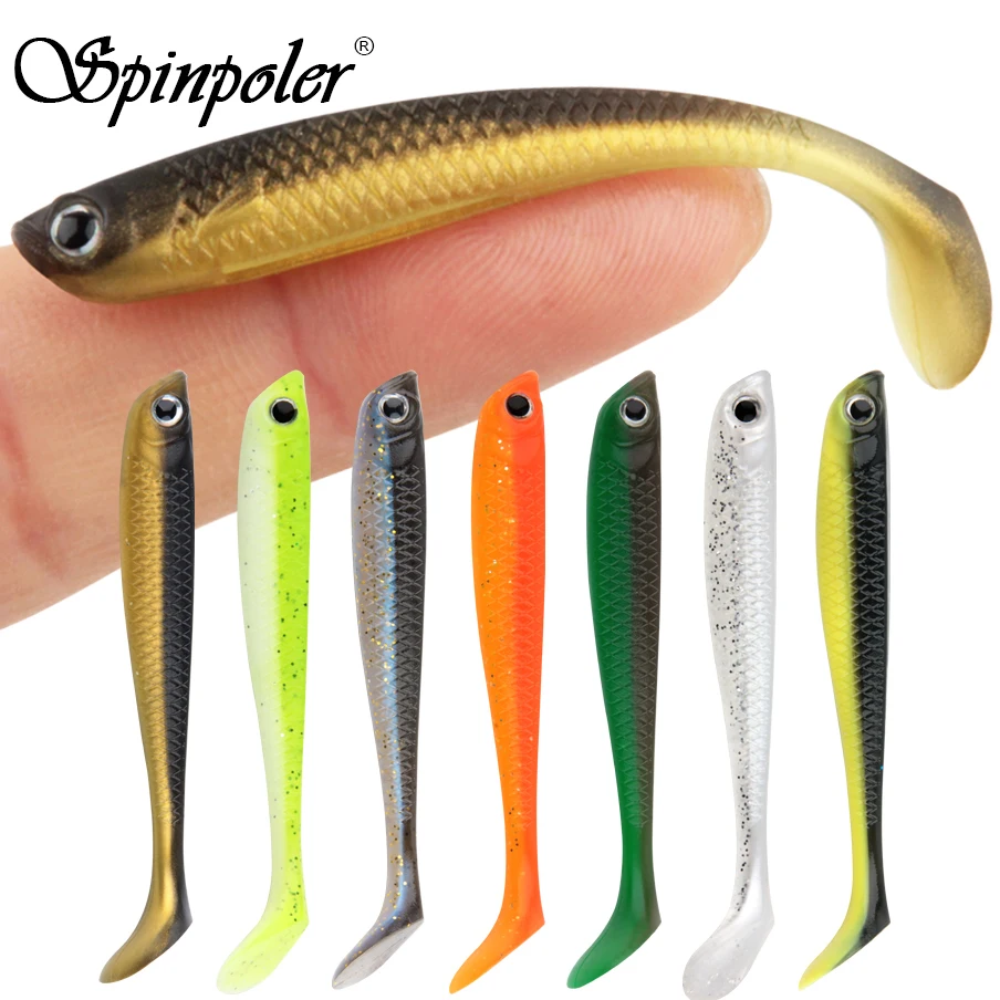 Spinpoler Soft Plastic Swimbait Fishing Lure Minnow Paddle Tail Double