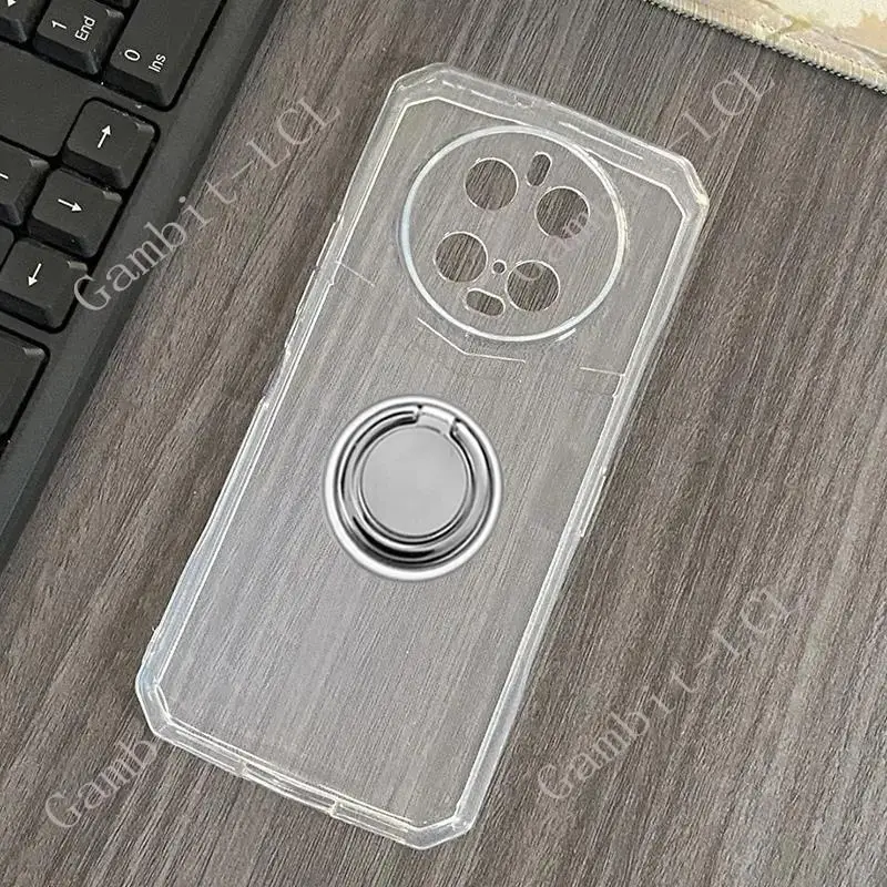 For Doogee DK10 DK 10 6.67" DK10 2024 Back Ring Holder Bracket Phone Case Soft Silicone TPU Original Shockproof 2