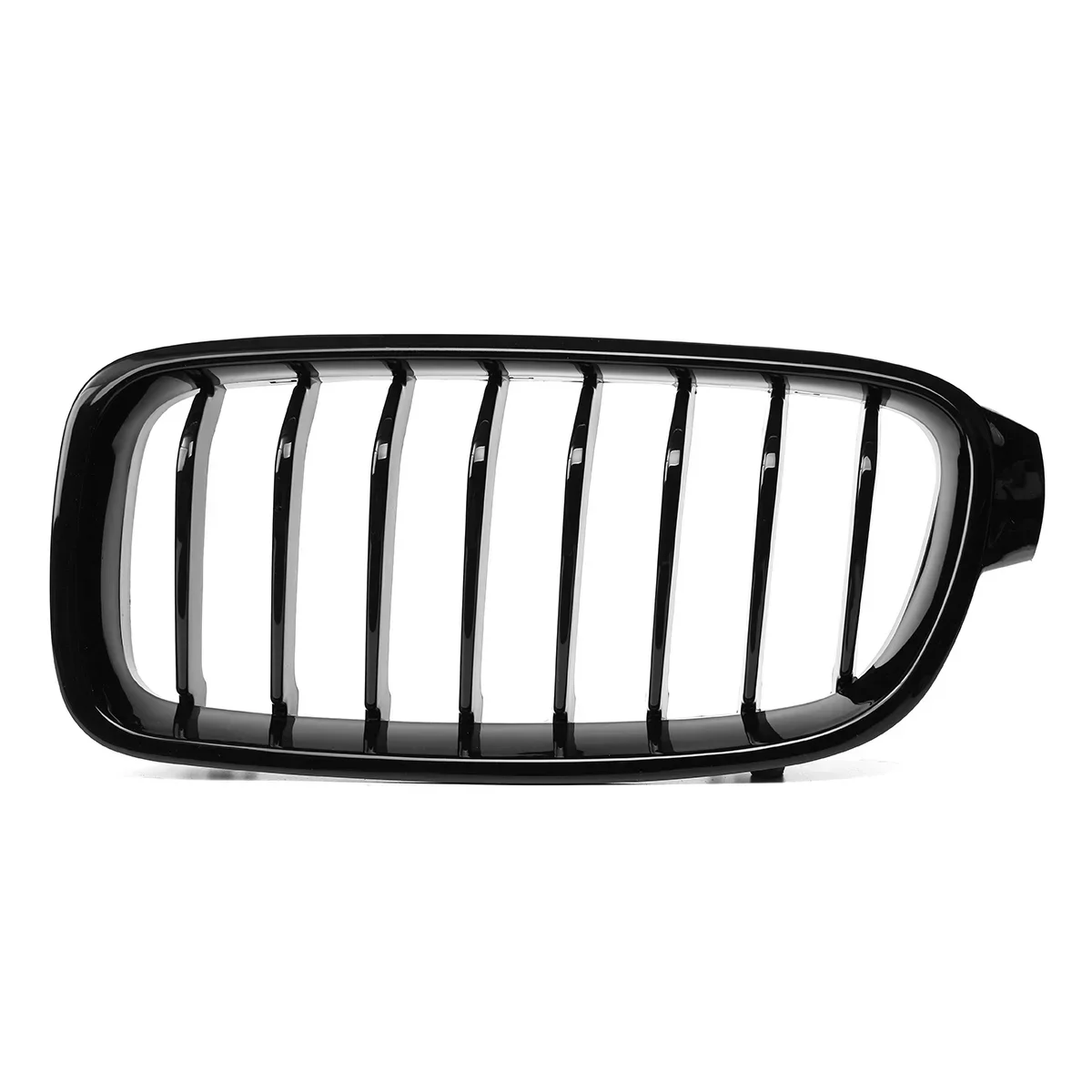 Pair Glossy Black Car Front Kidney Single Slat Grille Grill M Style For BMW 3 Series F30 F31 F35 F80 2012-2018 Racing Grilles