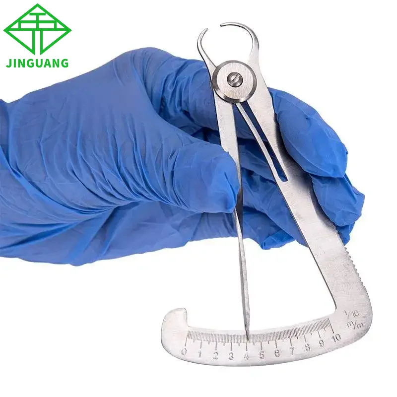

10pcs Dental Gauge Caliper Dental Caliper for Metal Wax Dental Lab Stainless Steel Dentist Metal Wax Thickness Measurement Ruler